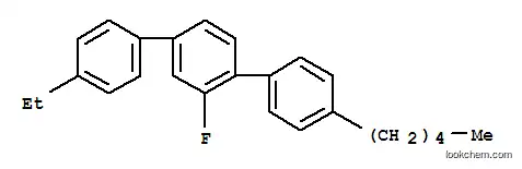 Molecular Structure of 95759-59-4 (1,1':4',1''-TERPHENYL, 4''-ETHYL-2'-FLUORO-4-PENTYL-)
