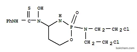 Molecular Structure of 97139-15-6 (Thiourea, N-(2-(bis(2-chloroethyl)amino)tetrahydro-2H-1,3,2-oxazaphosphorin-4-yl)-N-hydroxy-N-phenyl-, P-oxide)