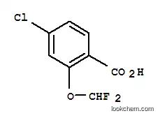 Molecular Structure of 97914-60-8 (2-(difluoroMethoxy)-4-chlorobenzoic acid)
