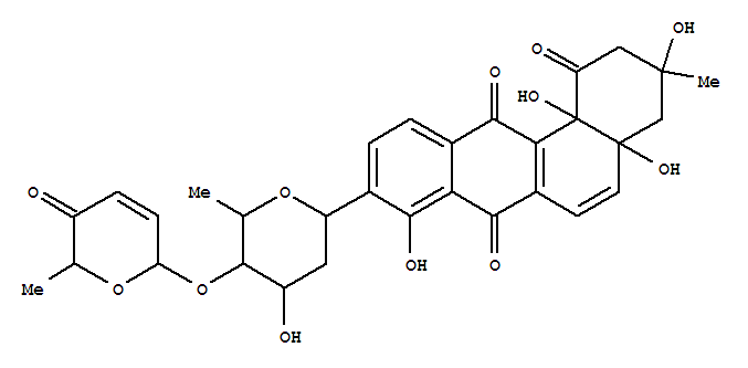 99260-66-9,(3R)-9-[4-O-[(2R,6S)-5,6-Dihydro-6-methyl-5-oxo-2H-pyran-2-yl]-2,6-dideoxy-β-D-arabino-hexopyranosyl]-3,4,4a,12b-tetrahydro-3α,4aα,8,12bα-tetrahydroxy-3-methylbenz[a]anthracene-1,7,12(2H)-trione,