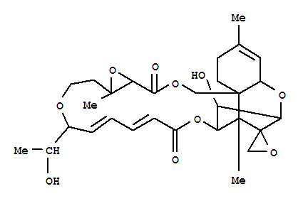 Molecular Structure of 105563-53-9 (Verrucarin A,7'-deoxo-2'-deoxy-2',3'-epoxy-3-hydroxy-7'-(1-hydroxyethyl)-,[2'S,3S,3'R,7'R(R)]- (9CI))