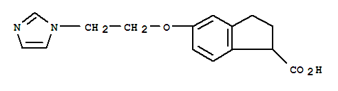 5-(2-imidazol-1-ylethoxy)-2,3-dihydro-1H-indene-1-carboxylic acid