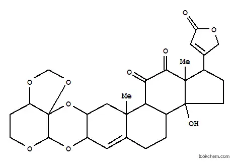 Molecular Structure of 105967-84-8 (Carda-4,20(22)-dienolide,2,3-[[(3aR,4S,7aR)-dihydro-4H-1,3-dioxolo[4,5-c]pyran-3a,4(6H)-diyl]bis(oxy)]-14-hydroxy-11,12-dioxo-,(2a,3b)- (9CI))