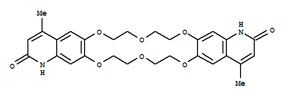 Molecular Structure of 106000-47-9 ([1,4,7,10,13,16]Hexaoxacyclooctadecino[2,3-g:11,12-g']diquinoline-2,15(1H,14H)-dione,7,8,10,11,20,21,23,24-octahydro-4,17-dimethyl- (9CI))