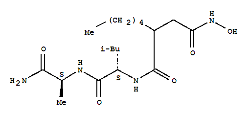 106288-46-4,L-Alaninamide,N-[2-[2-(hydroxyamino)-2-oxoethyl]-1-oxoheptyl]-L-leucyl- (9CI),U 24279