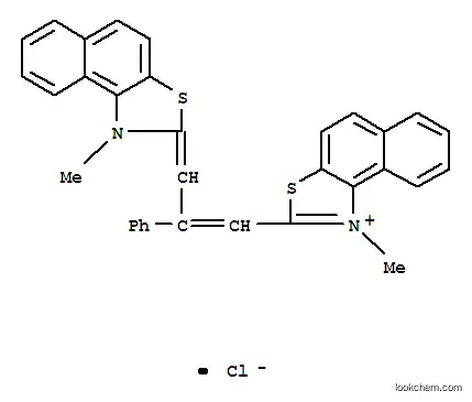 Molecular Structure of 1063-92-9 (1-methyl-2-[3-(1-methylnaphtho[1,2-d]thiazol-2(1H)-ylidene)-2-phenyl-1-propenyl]naphtho[1,2-d]thiazolium chloride)