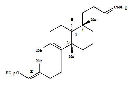 Molecular Structure of 106985-42-6 (2-Pentenoic acid,3-methyl-5-[(4aS,5S,8aS)-3,4,4a,5,6,7,8,8a-octahydro-2,5,8a-trimethyl-5-(4-methyl-3-penten-1-yl)-1-naphthalenyl]-,(2E)-)