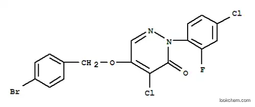 Molecular Structure of 107359-76-2 (5-[(4-bromobenzyl)oxy]-4-chloro-2-(4-chloro-2-fluorophenyl)pyridazin-3(2H)-one)
