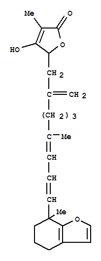Molecular Structure of 107656-78-0 (2(5H)-Furanone,4-hydroxy-3-methyl-5-[6-methyl-2-methylene-9-(4,5,6,7-tetrahydro-7-methyl-7-benzofuranyl)-6,8-nonadienyl]-(9CI))