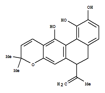 Molecular Structure of 107694-03-1 (5H-Phenanthro[2,3-b]pyran-1,2,12-triol,6,9-dihydro-9,9-dimethyl-6-(1-methylethenyl)-, (-)-)