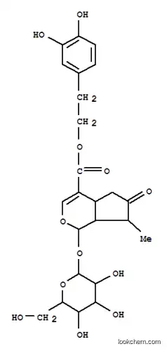 Molecular Structure of 107783-23-3 (Cyclopenta[c]pyran-4-carboxylicacid, 1-(b-D-glucopyranosyloxy)-1,4a,5,6,7,7a-hexahydro-7-methyl-6-oxo-,2-(3,4-dihydroxyphenyl)ethyl ester, (1S,4aS,7R,7aS)- (9CI))