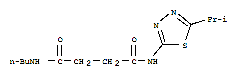 Molecular Structure of 107811-34-7 (Butanediamide,N1-butyl-N4-[5-(1-methylethyl)-1,3,4-thiadiazol-2-yl]-)