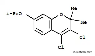 Molecular Structure of 108354-07-0 (3,4-dichloro-2,2-dimethyl-7-(propan-2-yloxy)-2H-chromene)