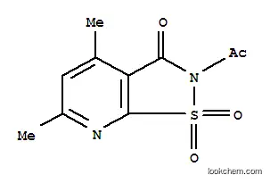 Isothiazolo(5,4-b)pyridin-3(2H)-one, 2-acetyl-4,6-dimethyl-, 1,1-dioxide