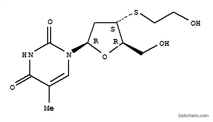 Molecular Structure of 108895-43-8 (Thymidine,3'-S-(2-hydroxyethyl)-3'-thio- (9CI))