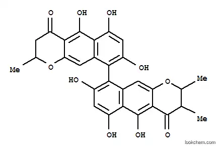 Molecular Structure of 108906-68-9 ([9,9'-Bi-4H-naphtho[2,3-b]pyran]-4,4'-dione,2,2',3,3'-tetrahydro-5,5',6,6',8,8'-hexahydroxy-2,2',3-trimethyl-, stereoisomer)
