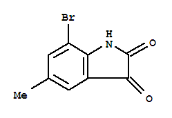Molecular Structure of 108938-16-5 (1H-Indole-2,3-dione,7-bromo-5-methyl-)