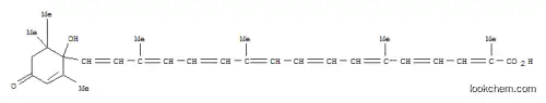 Molecular Structure of 109792-17-8 (2,4,6,8,10,12,14,16-Heptadecaoctaenoicacid,17-(1-hydroxy-2,6,6-trimethyl-4-oxo-2-cyclohexen-1-yl)-2,6,11,15-tetramethyl-,(2E,4E,6E,8E,10E,12E,14E,16E)- (9CI))