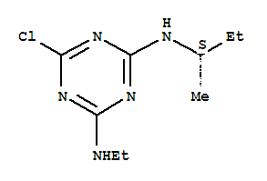 Molecular Structure of 109905-63-7 (1,3,5-Triazine-2,4-diamine,6-chloro-N-ethyl-N'-(1-methylpropyl)-, (S)- (9CI))
