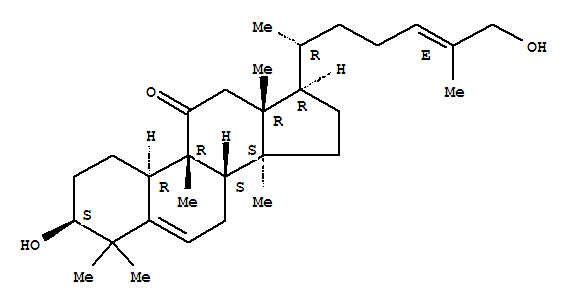 Molecular Structure of 109985-87-7 (19-Norlanosta-5,24-dien-11-one,3,26-dihydroxy-9-methyl-, (3b,9b,10a,24E)-)