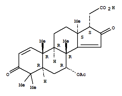 Molecular Structure of 110201-78-0 (Pregna-1,14-dien-21-oicacid, 7-(acetyloxy)-4,4,8-trimethyl-3,16-dioxo-, (5a,7a,13a,17a)- (9CI))