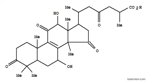 Molecular Structure of 110311-47-2 (Lanost-8-en-26-oicacid, 7,12-dihydroxy-3,11,15,23-tetraoxo-, (7b,12a)- (9CI))