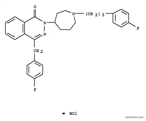 Molecular Structure of 110406-57-0 (4-(4-fluorobenzyl)-2-{1-[3-(4-fluorophenyl)propyl]azepan-4-yl}phthalazin-1(2H)-one hydrochloride)