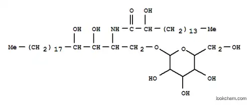 Molecular Structure of 110744-72-4 (Hexadecanamide,N-[(1S,2S,3R)-1-[(b-D-glucopyranosyloxy)methyl]-2,3-dihydroxyheneicosyl]-2-hydroxy-, (2R)-(9CI))