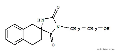 Molecular Structure of 111526-26-2 (Spiro[imidazolidine-4,2'(1'H)-naphthalene]-2,5-dione,3',4'-dihydro-1-(2-hydroxyethyl)-)