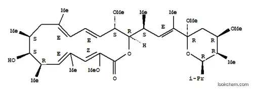 Molecular Structure of 111699-02-6 (Oxacyclohexadeca-3,5,11,13-tetraen-2-one,8-hydroxy-3,15-dimethoxy-5,7,9,11-tetramethyl-16-[(1S,2E)-1-methyl-3-[(2R,4R,5R,6R)-tetrahydro-2,4-dimethoxy-5-methyl-6-(1-methylethyl)-2H-pyran-2-yl]-2-buten-1-yl]-,(3Z,5E,7R,8S,9S,11E,13E,15S,16R)-)