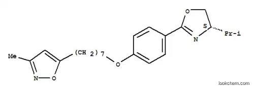 Molecular Structure of 112270-43-6 (3-methyl-5-(7-{4-[(4S)-4-(1-methylethyl)-4,5-dihydro-1,3-oxazol-2-yl]phenoxy}heptyl)isoxazole)
