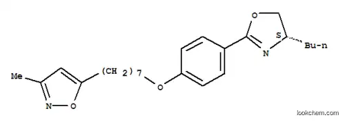 Molecular Structure of 112270-45-8 (5-(7-{4-[(4S)-4-butyl-4,5-dihydro-1,3-oxazol-2-yl]phenoxy}heptyl)-3-methylisoxazole)