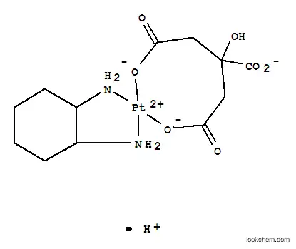 Platinate(1-), (1,2-cyclohexanediamine-N,N')(2-hydroxy-1,2,3-propanetricarboxylato(3-)-01,03)-, hydrogen, (SP-4-2-(trans))-