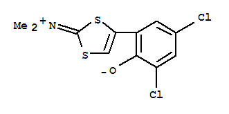 112523-94-1,Methanaminium,N-[4-(3,5-dichloro-2-hydroxyphenyl)-1,3-dithiol-2-ylidene]-N-methyl-, innersalt,1,3-Dithiole,methanaminium deriv.; Iasinone 1