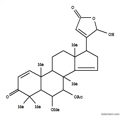 Molecular Structure of 113375-81-8 (7-(acetyloxy)-21-hydroxy-6-methoxy-4,4,8-trimethyl-3-oxocarda-1,14,20(22)-trienolide)