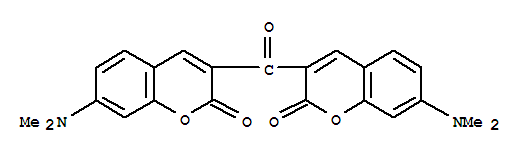 Molecular Structure of 113739-12-1 (2H-1-Benzopyran-2-one,3,3'-carbonylbis[7-(dimethylamino)- (9CI))