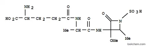 Molecular Structure of 113784-28-4 (N-[(2R)-2-{[(2R,3R)-3-methoxy-2-methyl-4-oxo-1-sulfoazetidin-3-yl]amino}propanoyl]-L-glutamine)