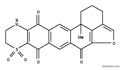 Molecular Structure of 113830-99-2 (Furo[4',3',2':8,9]phenanthro[3,2-g][1,4]benzothiazine-6,8,13(10H)-trione,1,2,3,11,12,14b-hexahydro-14b-methyl-, 9,9-dioxide, (+)- (9CI))