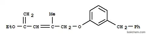 Molecular Structure of 113932-60-8 (Benzene,1-[(4-ethoxy-2-methyl-2,4-pentadien-1-yl)oxy]-3-(phenylmethyl)-)