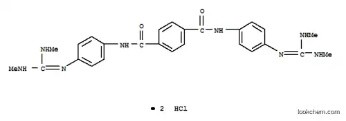 Molecular Structure of 114-36-3 (1,4-Benzenedicarboxamide,N1,N4-bis[4-[[(methylamino)(methylimino)methyl]amino]phenyl]-, hydrochloride(1:2))