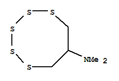 Molecular Structure of 114067-78-6 (1,2,3,4,5-Pentathiocan-7-amine,N,N-dimethyl-)
