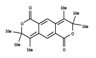 Molecular Structure of 114191-55-8 (Benzo[1,2-c:4,5-c']dipyran-1,6-dione,3,8-dihydro-3,3,4,8,8,9-hexamethyl- (9CI))