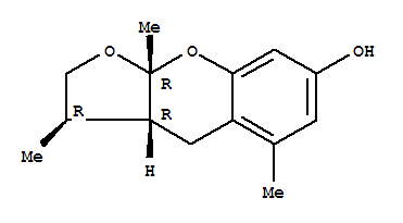 4H-Furo[2,3-b][1]benzopyran-7-ol,2,3,3a,9a-tetrahydro-3,5,9a-trimethyl-, (3R,3aR,9aR)-rel-(+)-