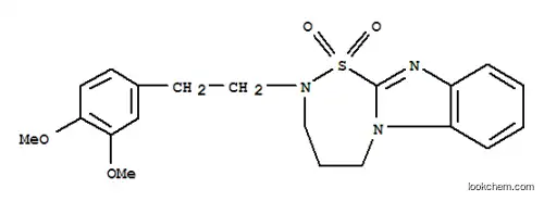 Molecular Structure of 115243-01-1 (2-[2-(3,4-dimethoxyphenyl)ethyl]-2,3,4,5-tetrahydro[1,2,6]thiadiazepino[6,7-a]benzimidazole 1,1-dioxide)