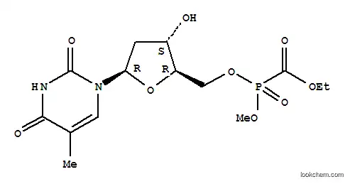 Molecular Structure of 115365-14-5 (Thymidine, 5'-[methyl(ethoxycarbonyl)phosphonate] (9CI))