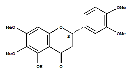Molecular Structure of 115920-39-3 (4H-1-Benzopyran-4-one,2-(3,4-dimethoxyphenyl)-2,3-dihydro-5-hydroxy-6,7-dimethoxy-, (2S)-)