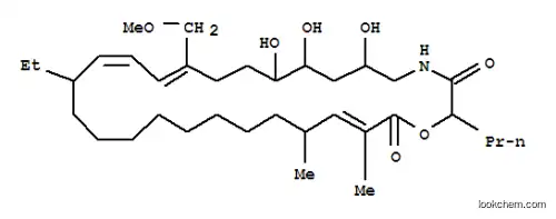 Molecular Structure of 115932-36-0 (1-Oxa-4-azacyclooctacosa-12,14,26-triene-3,28-dione,16-ethyl-6,8,9-trihydroxy-12-(methoxymethyl)-25,27-dimethyl-2-propyl-,(2S,6S,8S,9R,12Z,14E,16R,25R,26E)- (9CI))