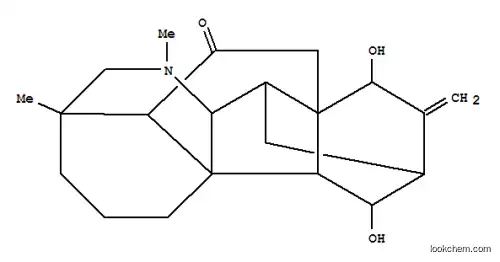 Molecular Structure of 116139-64-1 (8,11-Methano-10a,3,6a-[1]propanyl[3]ylidene-8H-indeno[2,1-b]azocin-14-one,dodecahydro-7,10-dihydroxy-1,3-dimethyl-9-methylene-,(3R,6aR,6bS,7S,8R,10R,10aR,11S,11aR,15R)-)