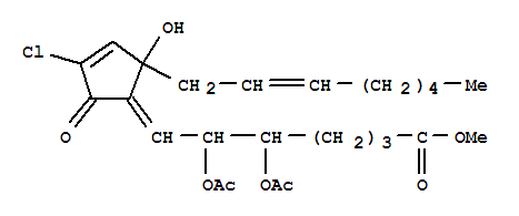 116348-03-9,Prosta-7,10,14-trien-1-oicacid, 5,6-bis(acetyloxy)-10-chloro-12-hydroxy-9-oxo-, methyl ester,(5S,6S,14Z)- (9CI),Punaglancin