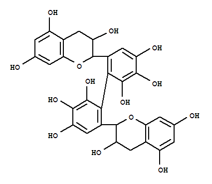 116348-81-3,[1,1'-Biphenyl]-2,2',3,3',4,4'-hexol,6,6'-bis[(2R,3R)-3,4-dihydro-3,5,7-trihydroxy-2H-1-benzopyran-2-yl]-, (1S)-,[1,1'-Biphenyl]-2,2',3,3',4,4'-hexol,6,6'-bis(3,4-dihydro-3,5,7-trihydroxy-2H-1-benzopyran-2-yl)-, stereoisomer;Theasinensin E